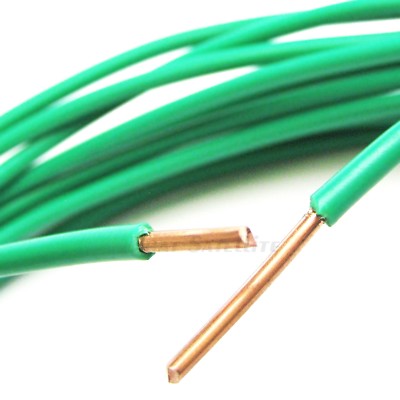 Green 6 Gauge AWG THHN PVC Jacket BARE Copper Grounding Wire 600Volt