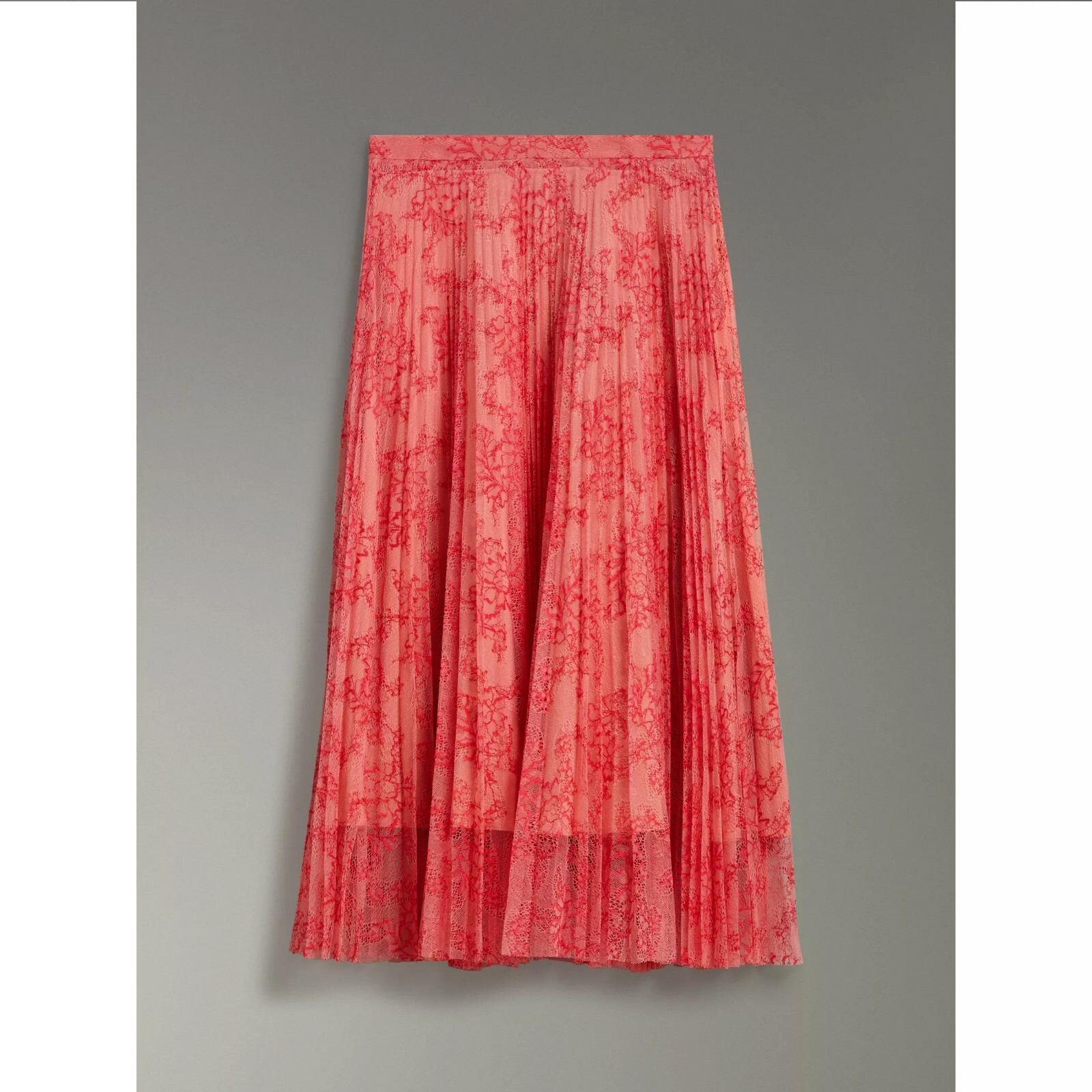 Pre-owned Burberry Pleated Lace Pink Skirt