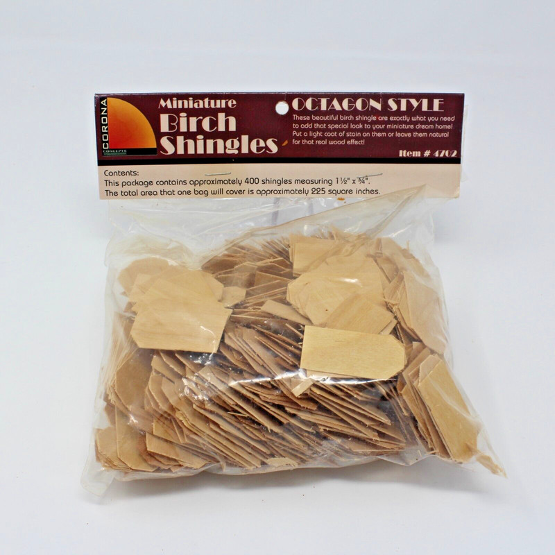 Miniature Dollhouse Shingles 1:12 Octagon Style Greenleaf Dollhouses New Corona!