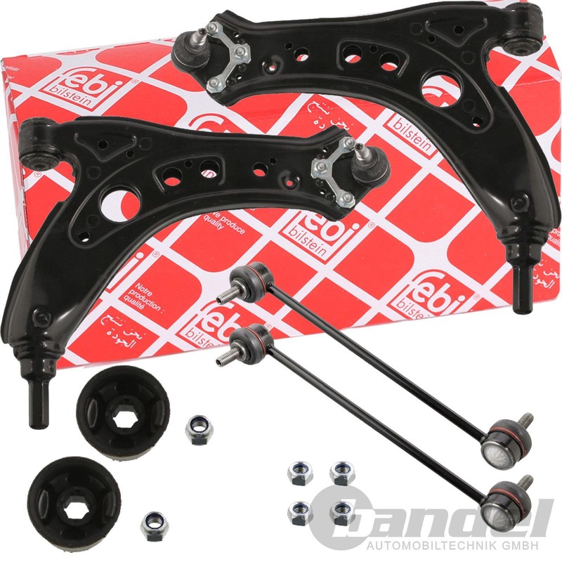 Febi Wishbone Ensemble + 'Accouplement Avant Convient Pour Vw Polo 9n Fox Skoda