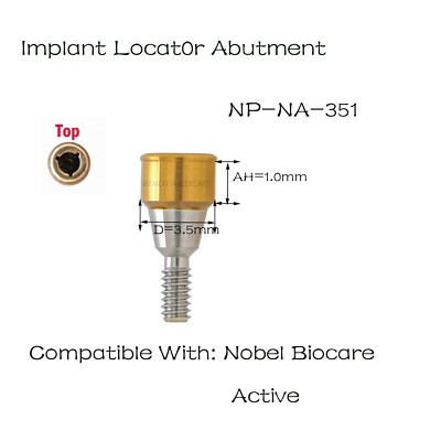 Implant Locat0r System Abutment 1-5.0mm GH For Nobel Biocare NP Ø3.5mm/RP Ø4.5mm