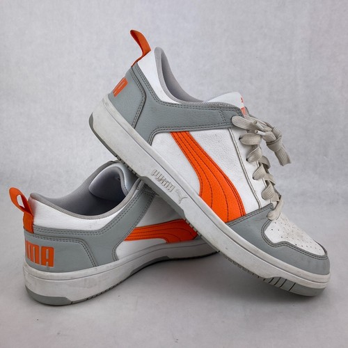 Puma Basketball Shoes Men's 9.5 White Orange Rebound LayUp