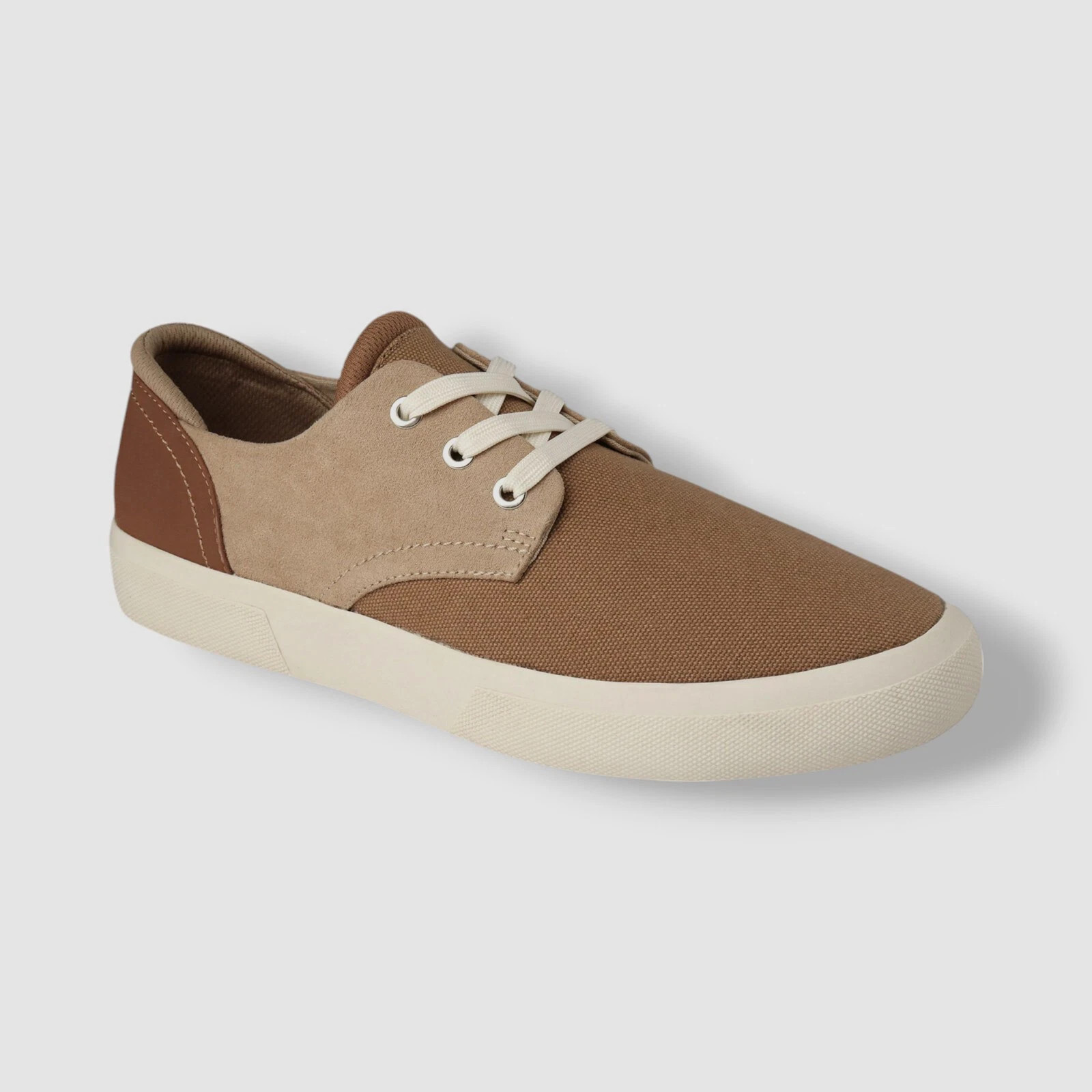 Sun + Stone Men's Kiva Patchwork Lace-up Sneakers - Tan