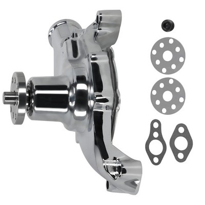 Short  Water Pump for Small Block Chevy 283 305 327 350 400 Chrome High Volume