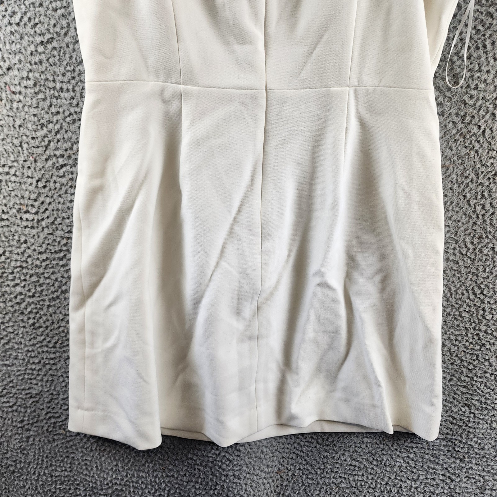French Connection Whisper Ruffled Mini Dress Women's 10 Summer White Back Zip - Picture 11 of 12