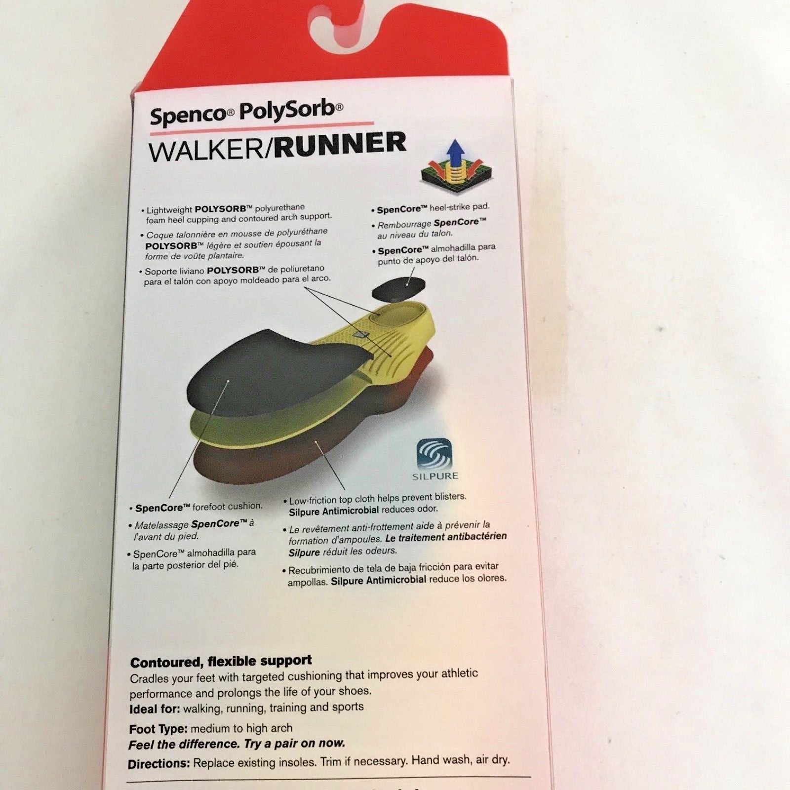 SPENCO POLYSORB WALKER/RUNNER REPLACEMENT INSOLES