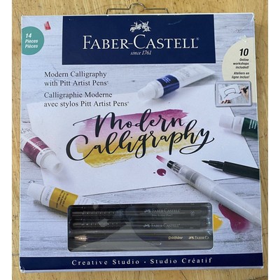 Faber-Castell Modern Calligraphy Set Lettering - 3 Pitt Artist Pens 14 Pcs NEW