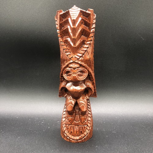 VINTAGE Coco Joe's Ku TiKi Hapa Wood BOOKEND Statues Made in