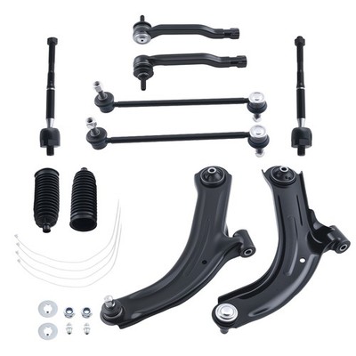10pcs Front Lower Control Arms Sway Bars Tie Rod For 2007-10 2011 Nissan Versa
