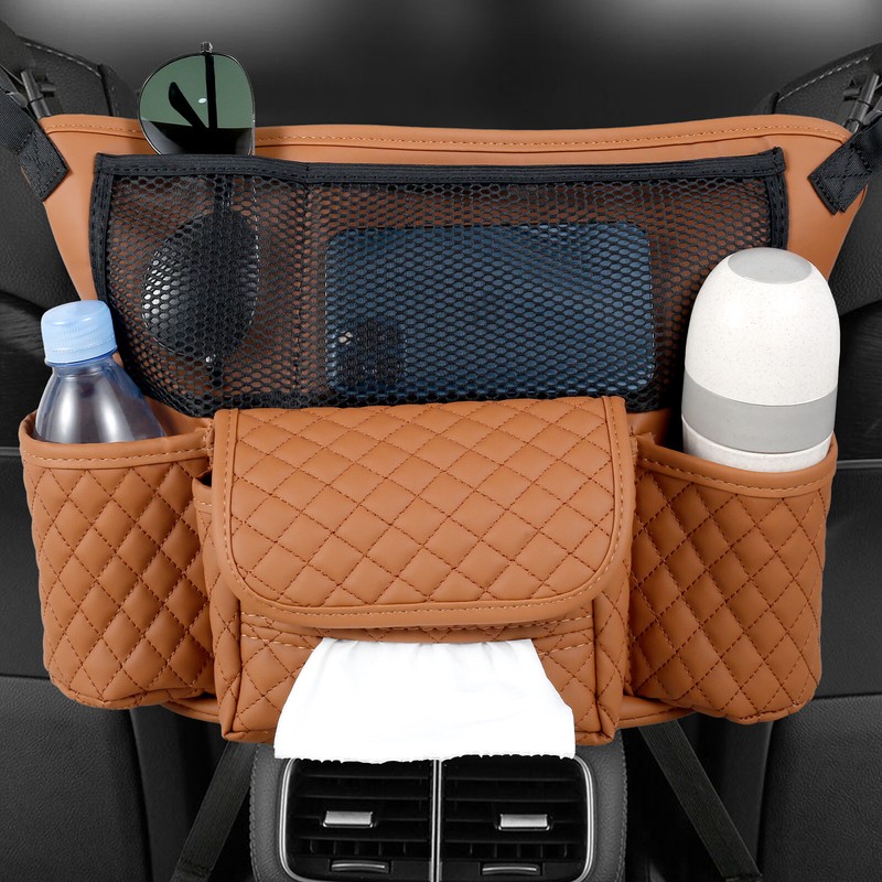 Car Seat Storage Pocket Adjustable Car Purse Holder Between Seats Durable HM