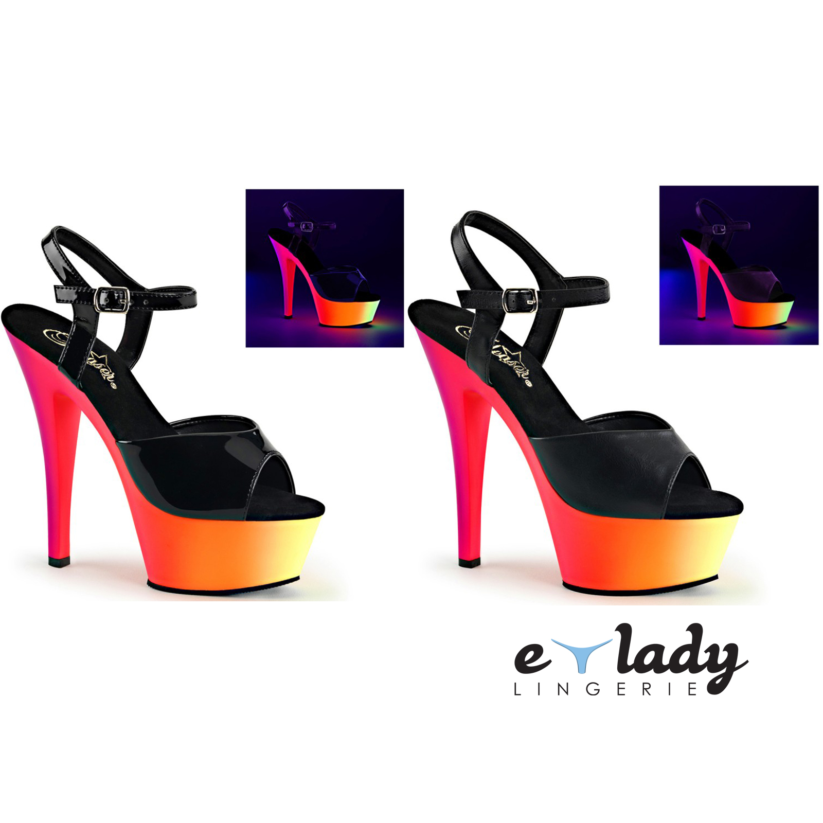 rainbow stiletto heels