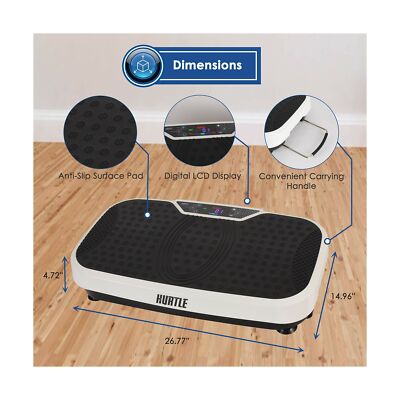 Hurtle Fitness Vibration Platform Machine - Home Gym Whole Body Shaker Exerci...