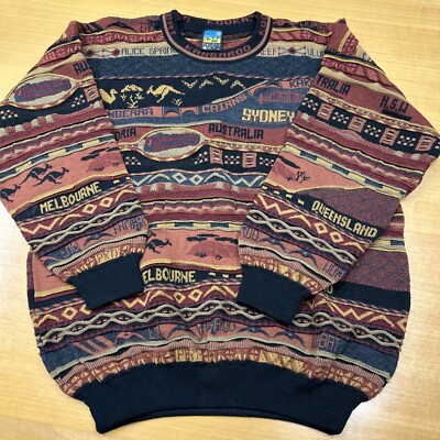   Vintage Emaroo Made In Australia Coogi Style Sweater 90s 3D  