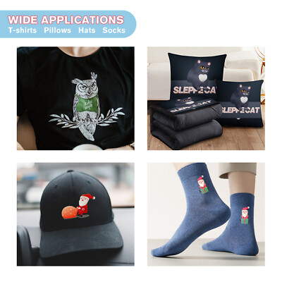 200 Bulk Blue Grid Iron-on Heat Transfer Paper Dark Fabric 8.5x11 Inkjet +Cricut