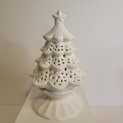 YANKEE CANDLE 2012 White Luminary Christmas Tree Tea Light HOLDER