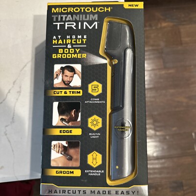 MICROTOUCH Titanium Trim At Home Hair And Body Groomer and Haircut NEW