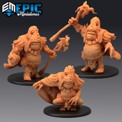 Ogre Warlock, Dungeons and Dragons Miniatures, D&D Fantasy Caped Orc Wizard