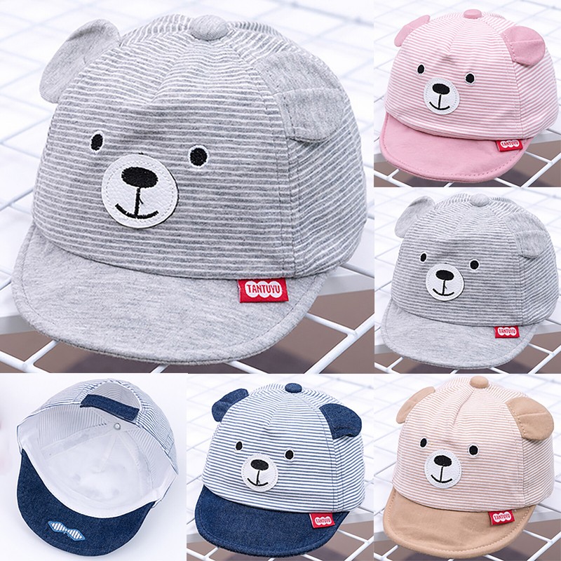 Kleinkind Baby Bär Basecap Baseball Cap Sommer Mützen Hute Sonnenhut Schirmmütze