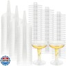 FVIEXE 100 Pack Plastic Champagne Coupe Glasses, Disposable Plastic Party Champagne Glasses, 4 Oz Clear Cocktail Martini Margarita Wine Cups for Birthday Wedding Party