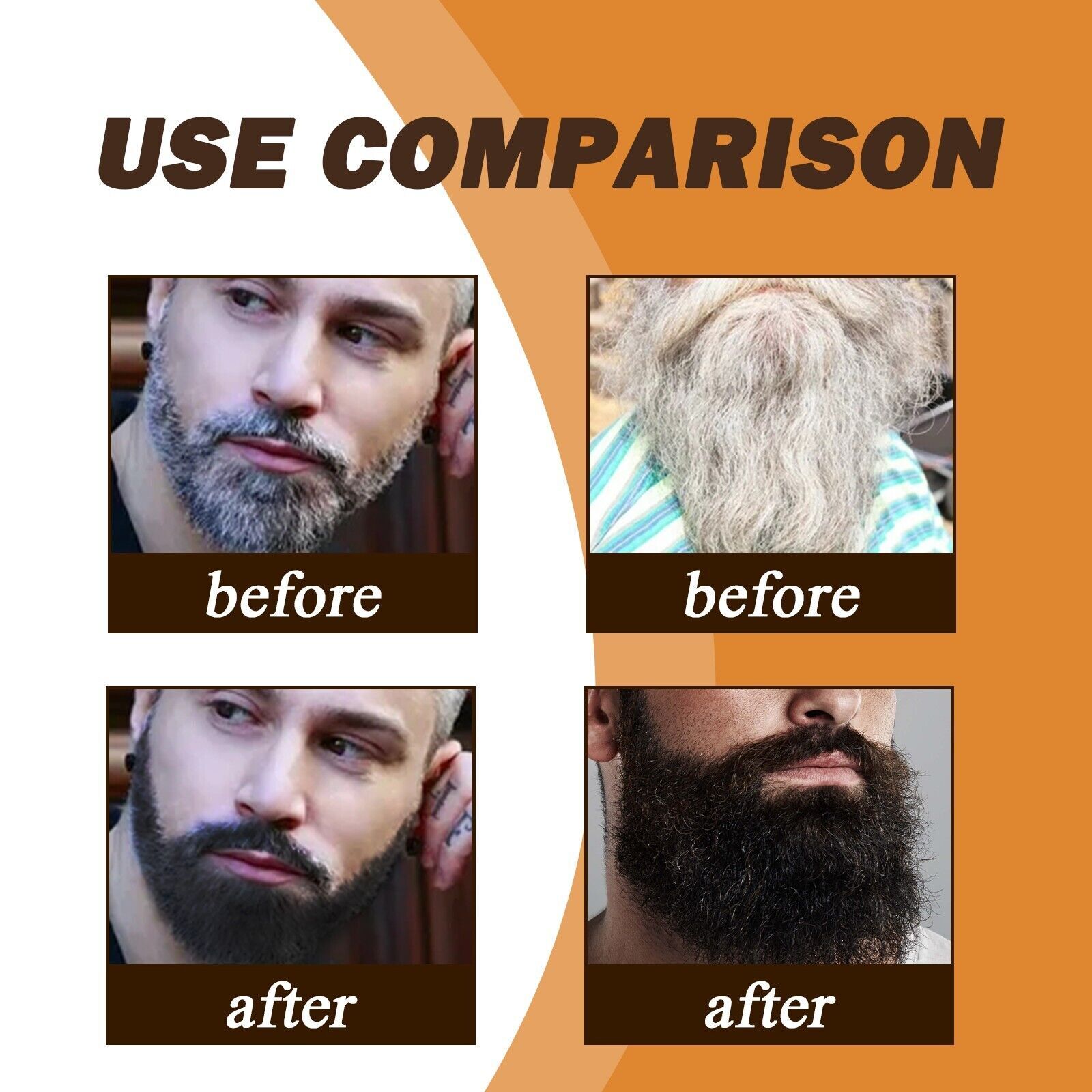 Men Beard Mustache Blackening Beard Shampoo Natural Herb 5-min Beard Black Dye