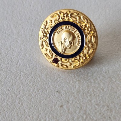 Rotary international Paul Harris Fellow Ruby Lapel Hat Pin