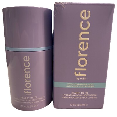 Florence by Mills Plump To It! Hydrating Facial Moisturizer Full Size NIB
