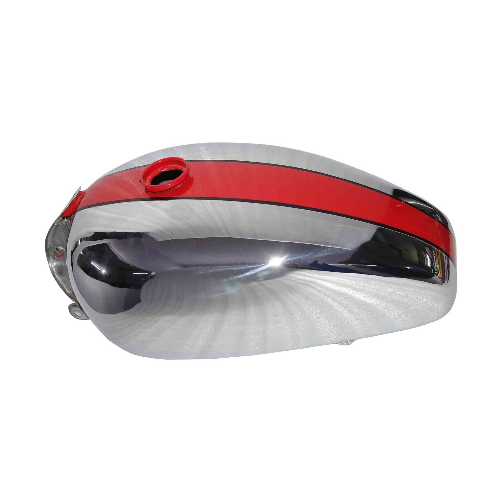 Fits Royal Enfield Interceptor 650 Red & Chrome Fuel Petrol Gas Tank 