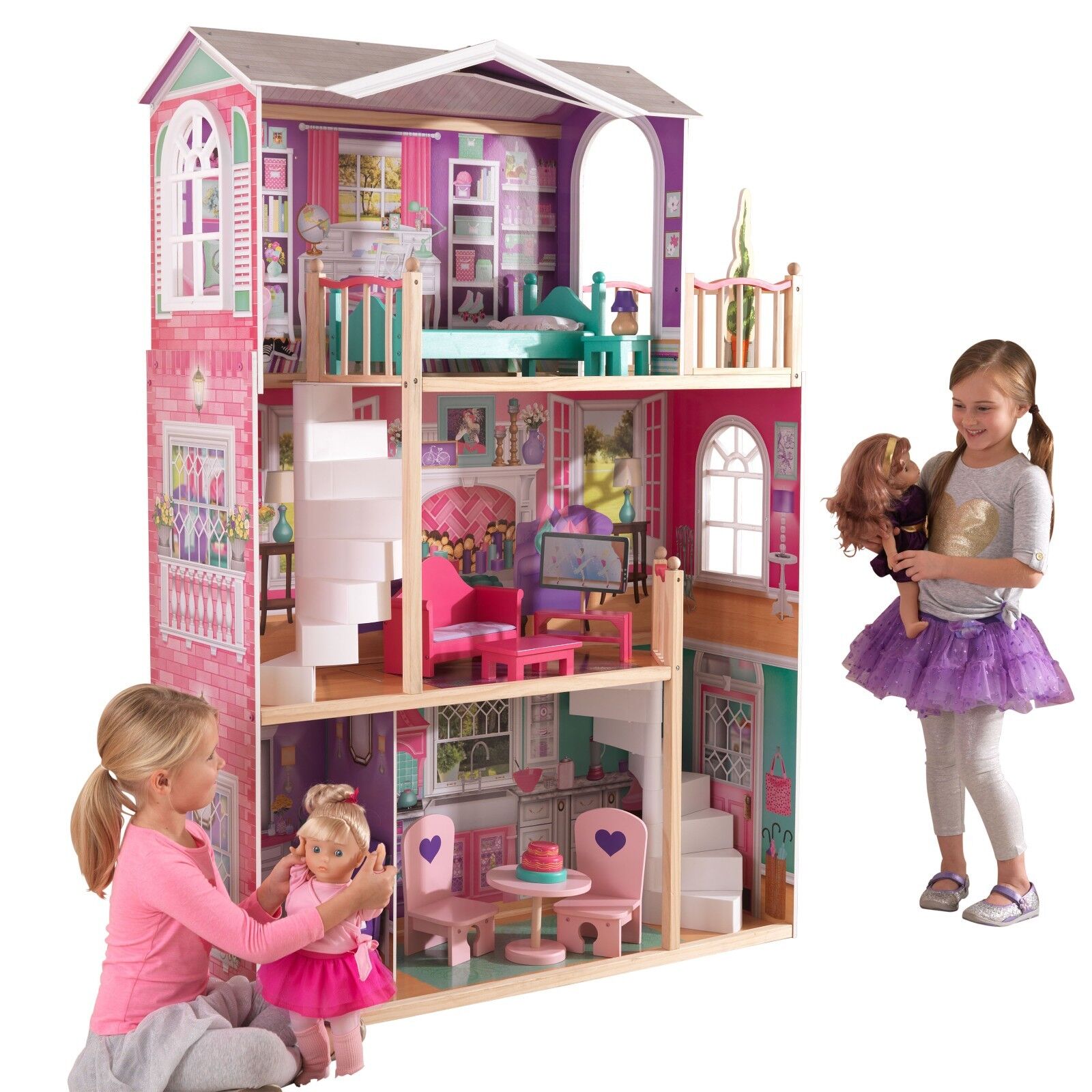 Jumbo Furniture Dollhouse American Girl Toy Tall Doll Play House Large