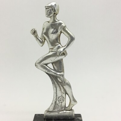GUIDO CREPAX  “VALENTINA “ FIGURA VINTAGE ANNI ‘70s SCULTURA SU METALLO E MARMO