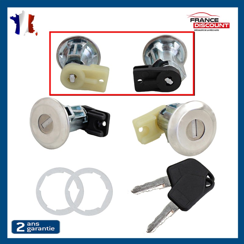 Barillet Serrure Porte Avant Gauche + Droit PrÃ©Vu Pour 106 5 Porte 91-03 9170-0a