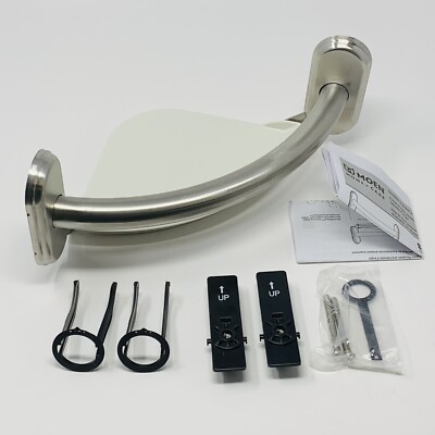 Moen LR2354DBN Designer Grab Bar With Corner Shelf, Brushed Nickel READ