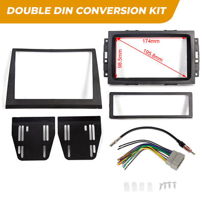 Double Din Dash Radio Install Kit For 2006-2007 Jeep Commander W/ Wire Harness