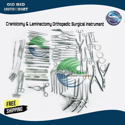 Basic Craniotomy & Laminectomy Surgical Orthopedic Spinal Instruments 78 Pcs Set
