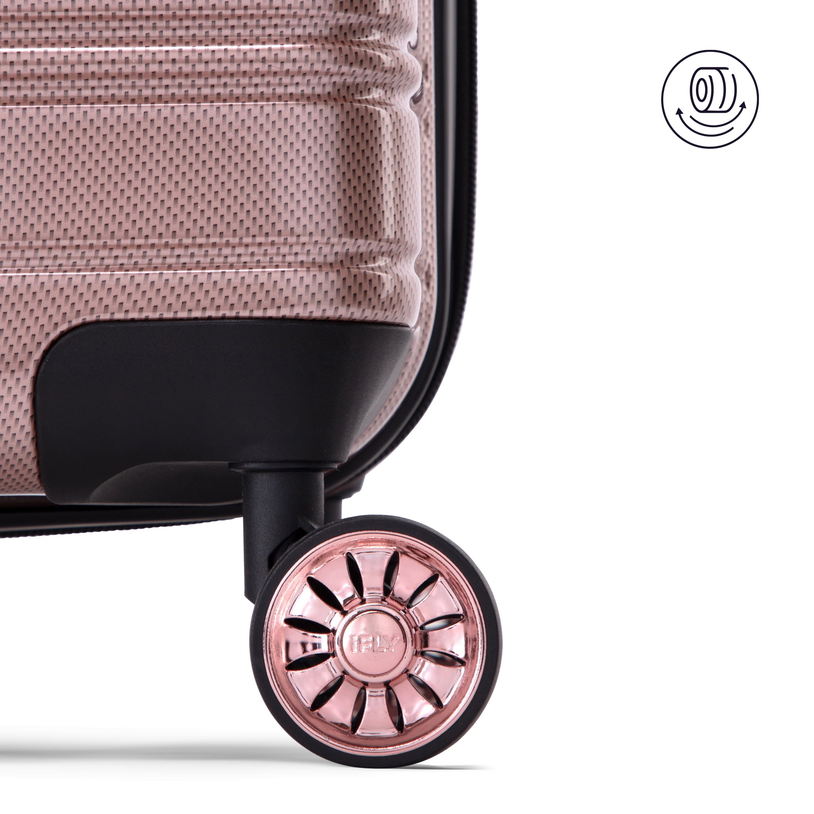 iFLY Hardside Fibertech Luggage 28" Checked Luggage, Rose Gold