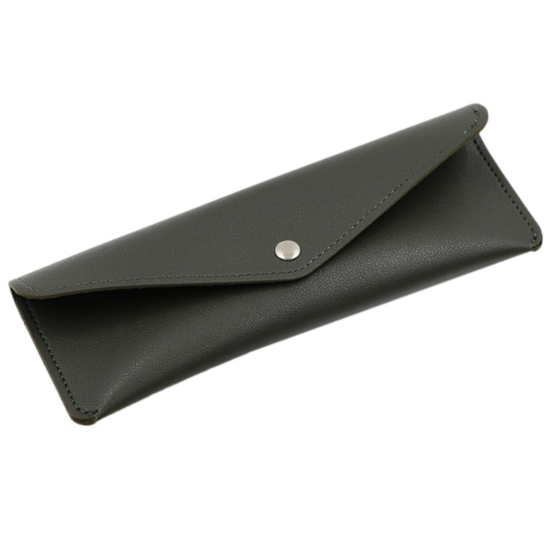 PU Leather Pencil Case Pencil Pouch Portable Slim Small Stationery Bag