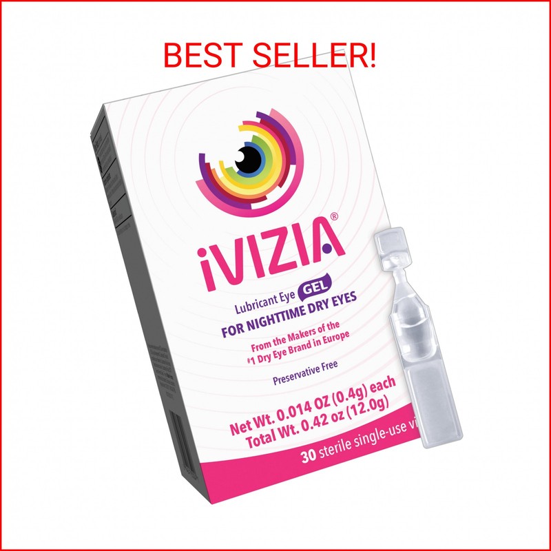 iVIZIA Eye Gel for Nighttime Dry Eyes, Preservative-Free, 30 Single-use  vials