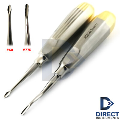 Dental Tooth Surgery Elevator Root Extracting 77R-Serrated #60-Concave Spade