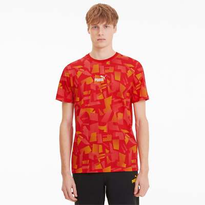 Puma Summer Print All Over Print Футболка мужская Размер S Повседневная 584166-11