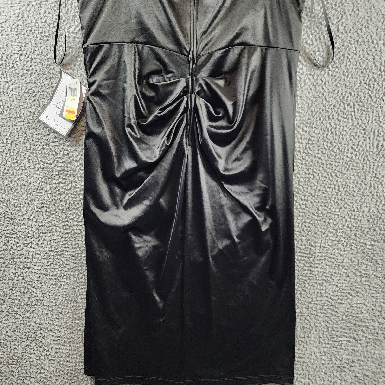 B Darlin Trendy Plus Size Off-Shoulder Spaghetti-Strap Dress Women's 18W Black - Picture 12 of 12