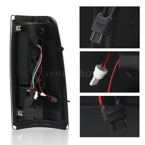 Black LED Tail Lights Fits 2003-2006 Chevy Silverado GMC Sierra 1500 2500HD 3500