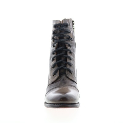 Pre-owned Bed Stu Judgement F385001 Womens Brown Leather Lace Up Casual Dress Boots
