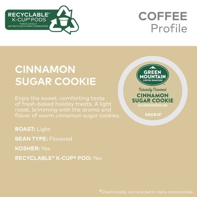 Green Mountain Coffee Roasters Cinnamon Sugar Cookie K-Cup Pods, 24 Count