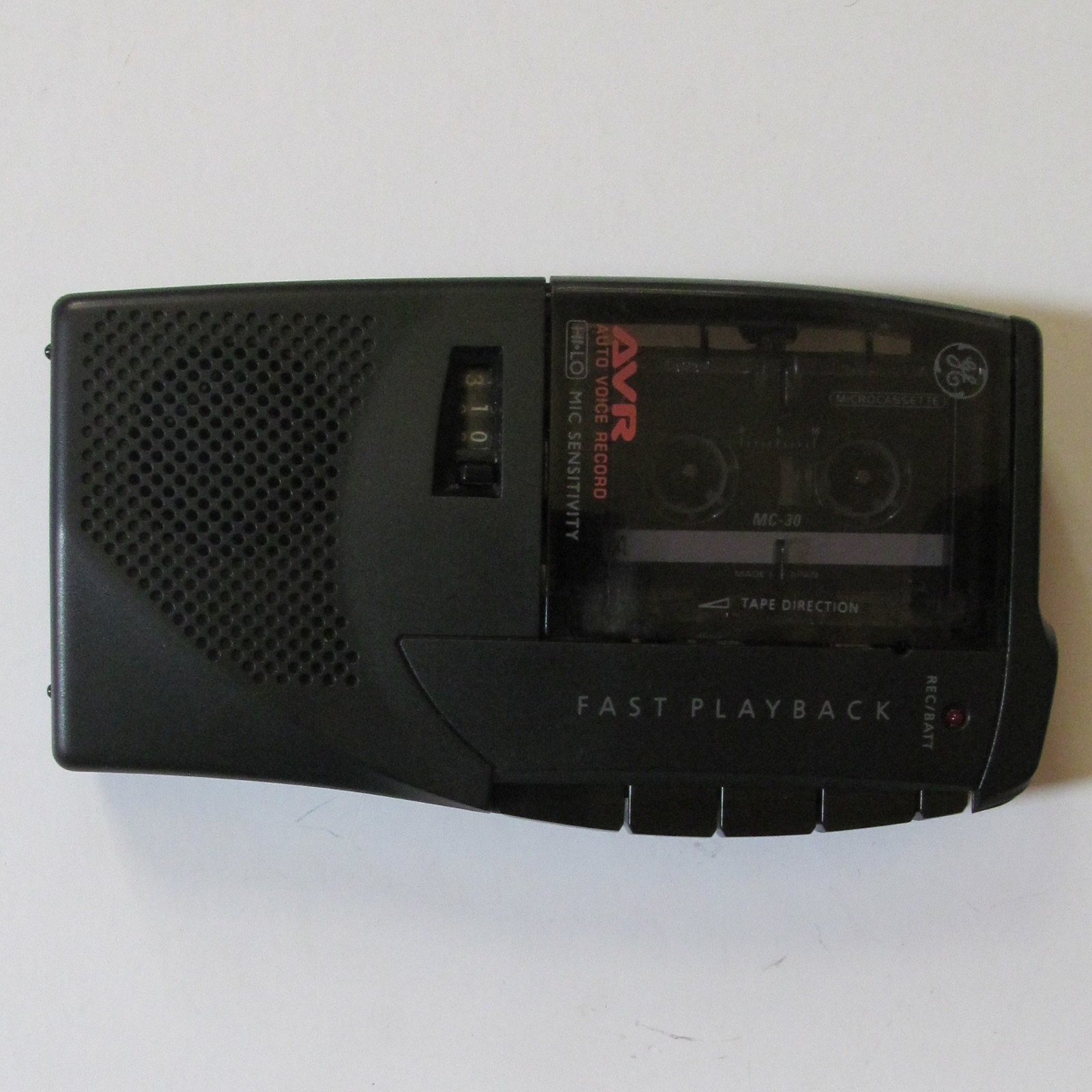 General Electric Microcassette Recorder Auto Voice Record + 7 Tapes Fully Tested