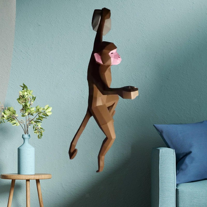 Monkey Paper Monkey Wall Hanging Decoration for Library Home Bedroom