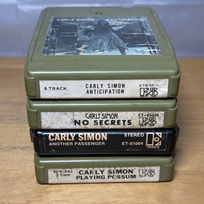 CARLY SIMON 8-Track Tape Lot (x4) - No Secrets Playing Possum Anticipation +more