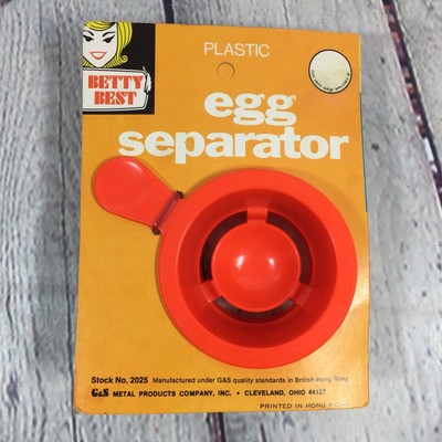 Vintage Egg Separator Plastic Betty Best Original Card British Hong Kong Kitchen