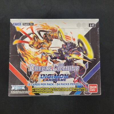 Digimon Card Game Double Diamond English Booster Box BT-06 Factory Sealed New