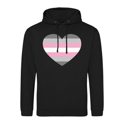 Unisex Hoodie Demigirl Pride Flagge LGBTQ Herz Geschenkidee Demigirl Pride Flagg