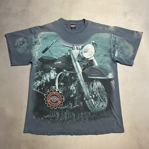 Vintage 90s Harley Davidson Motorcycle Single Stitch AOP