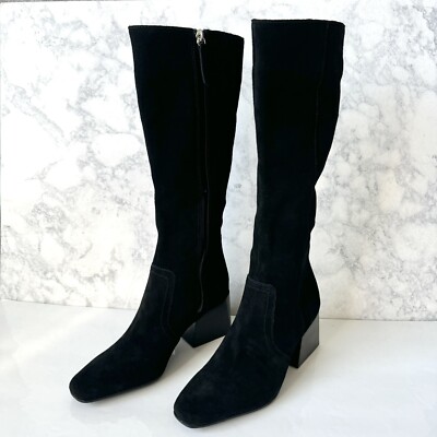 Blondo Tessa Black Suede Waterproof Knee High Boots Size 6M